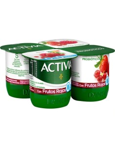 ACTIVIA CON FRUTOS ROJOS 0%  PACK-4 UDS.