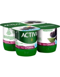 ACTIVIA 0% CON CIRUELAS PACK X4 UDS.