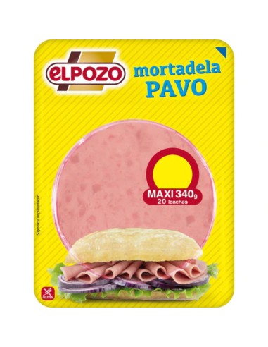 MORTADELA PAVO EL POZO LONCHAS 225 GR.