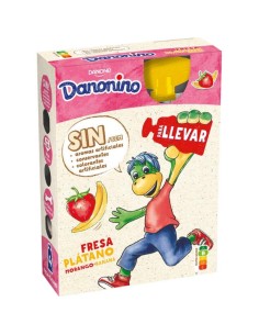 DANONINO POUCH FRESA-PLATANO PACK-4 UDS