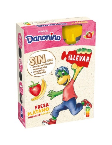 DANONINO POUCH FRESA-PLATANO PACK-4 UDS