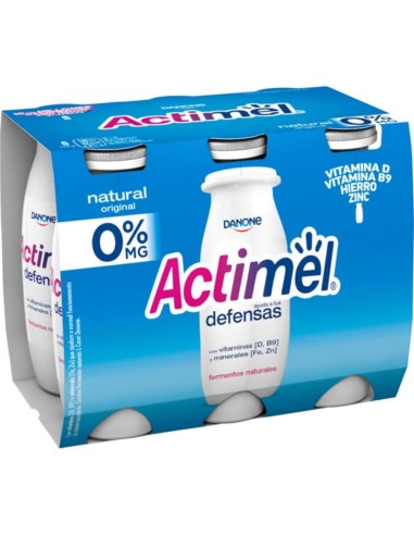 ACTIMEL 0% NATURAL PACK-6 UDS.