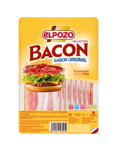BACON LONCHAS EL POZO 8 LONCHAS 150 GR