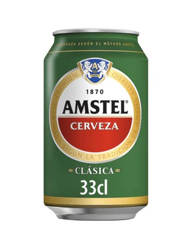 CERVEZA AMSTEL CLASICA VERDE LATA 330 ML