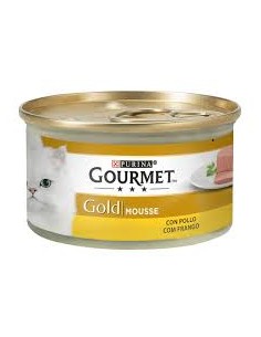 COMIDA GATOS GOURMET GOLD POLLO LATA 85