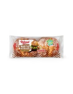PAN HAMBURGUESA RUSTIC 4 UDS. 300 GR. DULCESOL.