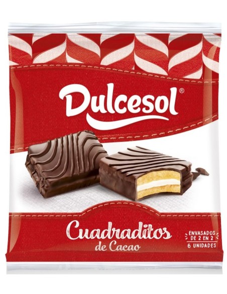 CUADRADITOS CHOCO DULCESOL 4 UDS. 152 GR.