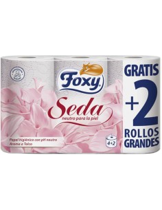 HIGIENICO FOXY SEDA 4+2 ROLLOS 3 CAPAS